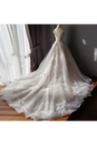 Stunning Off The Shoulder Tulle Wedding Dress With Applique Bridal Dress With Long STGPAE18RA2