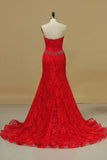 2024 Court Train Sweetheart Prom Dresses Mermaid Lace With P1AJMLSH