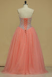 2024 Floor Length Sweetheart Beaded Bodice Quinceanera Dresses Ball Gown PQABB416