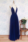2022 New Arrival V Neck Tulle With A-Line Prom Dresses P3FM4LZH