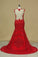 2022 Prom Dresses Mermaid Straps Tulle With Applique Sweep PCTT7NYP