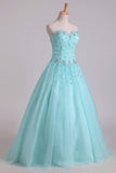 2022 Quinceanera Dresses Pleated Bodice Sweetheart Ball PLGGK37B