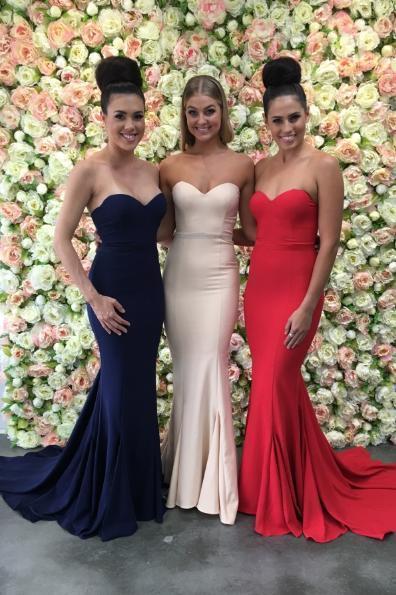 Sexy Mermaid Sweetheart Strapless Backless Sweep Train Bridesmaid Dresses with Pleats