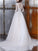 Long A-Line Long Sleeve Tulle Lace Plus Size Princess Elegant Wedding Dress
