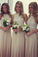 A-Line O Neck Lace Top Long Chiffon Sleeveless Floor-Length Bridesmaid Dresses