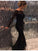 2022 New Style Mermaid Long Sleeves Black Lace Scoop Long Evening Dresses