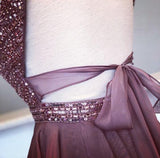 A Line Halter Open Back Chiffon Blush Pink Short Homecoming Dresses with Beading