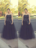 Ball Gown Sweetheart Sleeveless Beading Floor-Length Tulle Plus Size Dresses TPP0003576