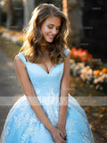 Ball Gown Tulle Applique V-neck Sleeveless Sweep/Brush Train Dresses TPP0009069