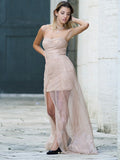 A-Line/Princess Sequins Ruffles Sweetheart Sleeveless Floor-Length Dresses TPP0009270