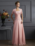 A-Line/Princess Sweetheart Sleeveless Applique Long Chiffon Mother of the Bride Dresses TPP0007226