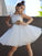 A-Line/Princess Tulle Lace Scoop Sleeveless Knee-Length Flower Girl Dresses TPP0007480