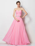A-Line/Princess Sweetheart Sleeveless Beading Long Chiffon Dresses TPP0004410