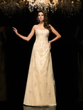A-Line/Princess Sweetheart Sleeveless Long Net Mother of the Bride Dresses TPP0007395