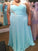 A-Line/Princess One-Shoulder Sleeveless Beading Floor-Length Chiffon Plus Size Dresses TPP0004411