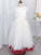 A-Line/Princess Tulle Ruffles Scoop Sleeveless Tea-Length Flower Girl Dresses TPP0007502