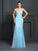 Trumpet/Mermaid Strapless Applique Sleeveless Long Elastic Woven Satin Dresses TPP0003653