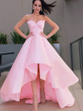 A-Line/Princess Satin Sweetheart Ruffles Sleeveless Asymmetrical Dresses TPP0009068