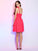 A-Line/Princess One-Shoulder Sleeveless Pleats Short Chiffon Homecoming Dresses TPP0009034