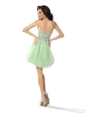 A-Line/Princess Sweetheart Ruffles Sleeveless Short Satin Cocktail Dresses TPP0009042