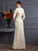 Sheath/Column Square Sleeveless Lace Long Elastic Woven Satin Mother of the Bride Dresses TPP0007319