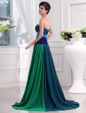 A-Line/Princess Sweetheart Sleeveless Beading Long Chiffon Dresses TPP0004329