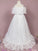 A-Line/Princess Lace Ruffles Off-the-Shoulder Sleeveless Floor-Length Flower Girl Dresses TPP0007503