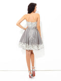 A-Line/Princess Sweetheart Lace Sleeveless Short Tulle Cocktail Dresses TPP0008412