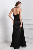 A-Line/Princess Bateau Ruffles Sleeveless High Low Silk like Satin Dresses TPP0004143
