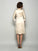 Sheath/Column Square Applique Short Sleeves Short Satin Mother of the Bride Dresses TPP0007273