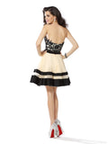 A-Line/Princess Sweetheart Applique Sleeveless Short Organza Cocktail Dresses TPP0008466