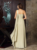 A-Line/Princess One-Shoulder Applique Sleeveless Long Chiffon Mother of the Bride Dresses TPP0007229