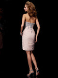 A-Line/Princess Sweetheart Sleeveless Beading Short Chiffon Homecoming Dresses TPP0008476