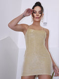Sheath/Column Sequins Spaghetti Straps Sleeveless Short/Mini Homecoming Dresses TPP0004349
