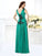 A-Line/Princess V-neck Beading Applique Sleeveless Long Chiffon Dresses TPP0009251