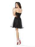 A-Line/Princess Sweetheart Applique Sleeveless Short Satin Cocktail Dresses TPP0008899
