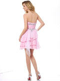 A-Line/Princess Sweetheart Sleeveless Beading Short Chiffon Homecoming Dresses TPP0008968