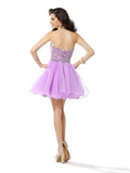 A-Line/Princess Sweetheart Ruffles Sleeveless Short Organza Cocktail Dresses TPP0008611