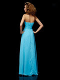 A-Line/Princess Sweetheart Sleeveless Applique Long Chiffon Dresses TPP0004022