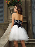 A-Line/Princess Sweetheart Applique Sleeveless Short Tulle Cocktail Dresses TPP0008724