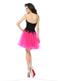 A-Line/Princess Sweetheart Lace Sleeveless Short Net Cocktail Dresses TPP0008838
