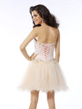 A-Line/Princess Sweetheart Ruffles Sleeveless Short Satin Cocktail Dresses TPP0008975