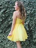 A-Line/Princess Sweetheart Sleeveless Chiffon Ruched Short/Mini Homecoming Dresses TPP0004735