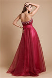 A-Line/Princess Sweetheart Sleeveless Long Organza Dresses TPP0004376