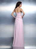 A-Line/Princess Sweetheart Beading Sleeveless Long Chiffon Dresses TPP0004107