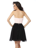 A-Line/Princess Strapless Sleeveless Short Tulle Cocktail Dresses TPP0008900