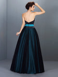 Ball Gown Strapless Feathers/Fur Sleeveless Long Elastic Woven Satin Quinceanera Dresses TPP0004004