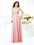 A-Line/Princess Sweetheart Sleeveless Long Chiffon Bridesmaid Dresses TPP0004267
