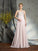 A-Line/Princess Bateau Applique Sleeveless Long Chiffon Mother of the Bride Dresses TPP0007443