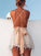 A-Line/Princess Beading Halter Sleeveless Short/Mini Homecoming Dress TPP0003014